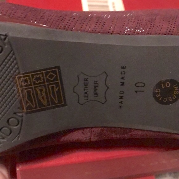 NEW [Sacha London] Fawn Merlot Burgundy Red Close-Toed Heel Pumps, Women's Sz 10 - Picture 9 of 12